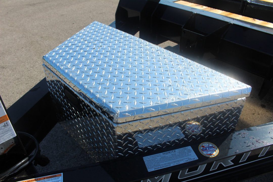 New 2027 Moritz 7' x 16' + 6' Low Pro - Hydraulic Power Tail - Equipment Trailer - 14000# GVW
