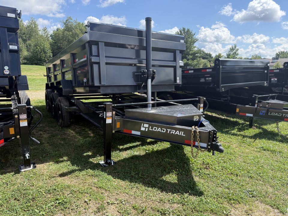 New 2027 Load Trail 83X16 21K 3' SIDES TELESCOPIC CYLINDER GUN METAL GRAY Dump Trailer