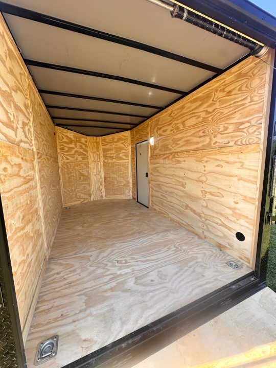New 2027 7X12 Enclosed Trailer-3500LB Tandem Axle -7'ft Interior- Charcoal Poly-Blackout