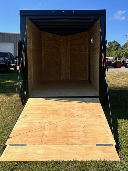 New 2027 7X12 Enclosed Trailer-3500LB Tandem Axle -7'ft Interior- Charcoal Poly-Blackout