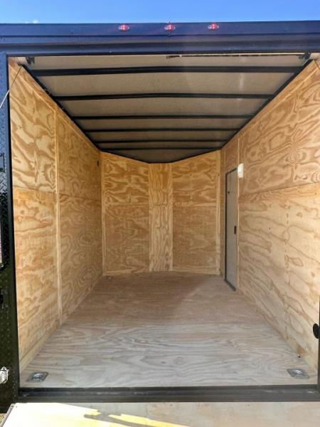 New 2027 7X12 Enclosed Trailer-3500LB Tandem Axle -7'ft Interior- Charcoal Poly-Blackout