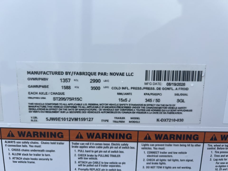 New 2027 Look Trailers 6X10 3K ST-DLX BARN DOOR Cargo / Enclosed Trailer