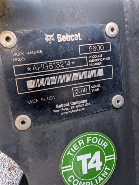 Used 2016 Bobcat TOOLCAT 5600 Hi-Flow Tractor