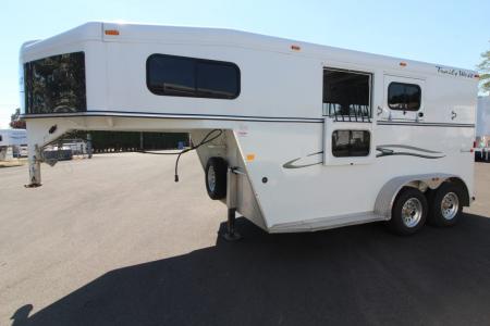 Used 2007 Trails West Sierra GN 2 Horse Trailer