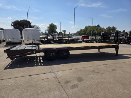 New 2027 H&H Trailers 102x20+5 Low Profile Dovetail Super Deluxe Ramps Gooseneck 15K Equipment Trailer