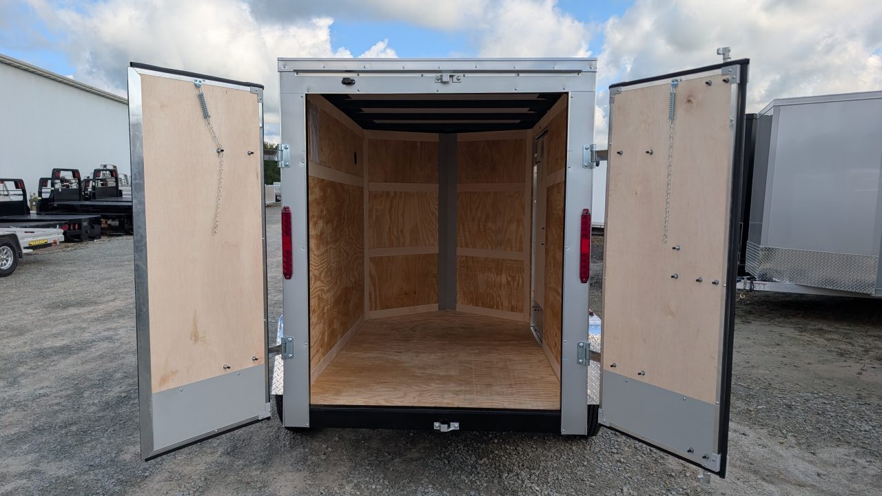 New 2027 Homesteader 5x8 Intrepid V-Nose Cargo Trailer w/ Double Barn Doors