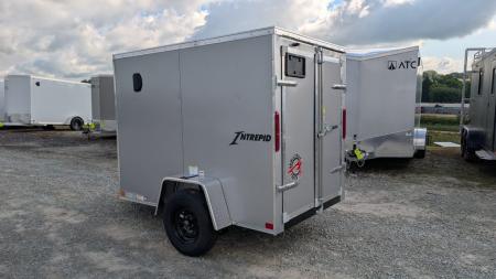 New 2027 Homesteader 5x8 Intrepid V-Nose Cargo Trailer w/ Double Barn Doors