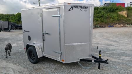 New 2027 Homesteader 5x8 Intrepid V-Nose Cargo Trailer w/ Double Barn Doors