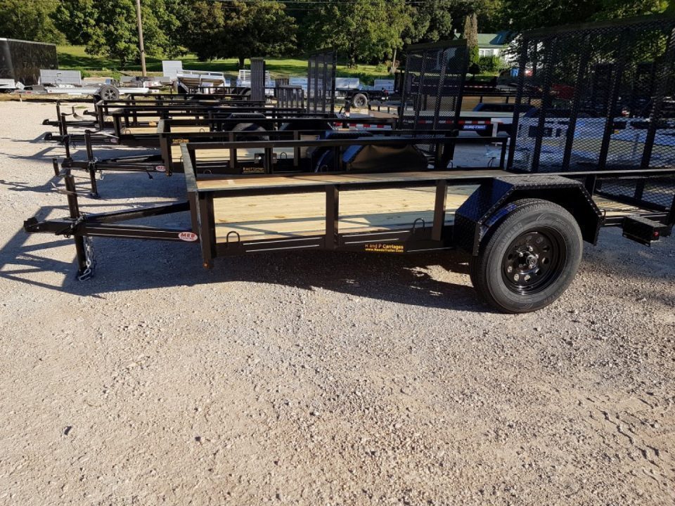 New 2026 MEB 77" x 10' Utility Trailer with Ramp Gate – 2,999 lb. GVWR