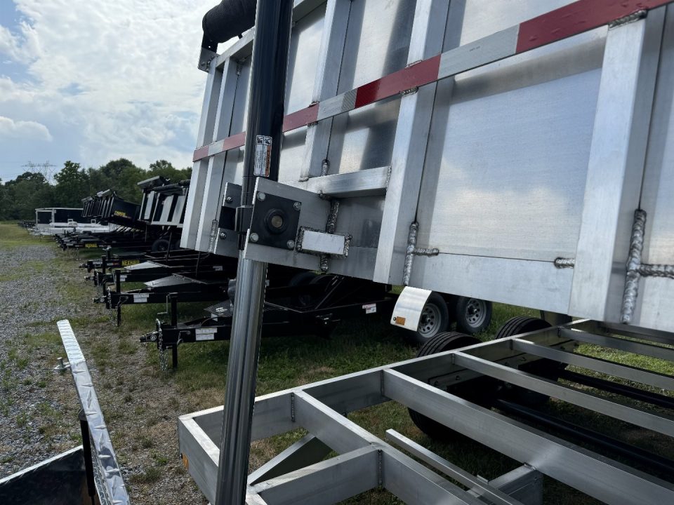 New 2027 Mission MODP7X14 Aluminum 14k Low Pro Dump 2 Foot Sides Dump Trailer FREE TARP KIT FREE ALUMINUM WHEEL UPGRADE