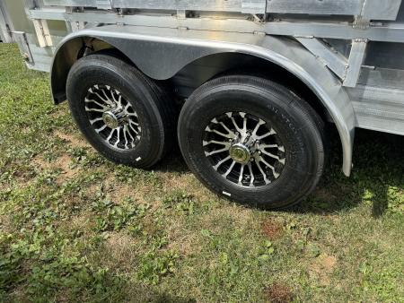 New 2027 Mission MODP7X14 Aluminum 14k Low Pro Dump 2 Foot Sides Dump Trailer FREE TARP KIT FREE ALUMINUM WHEEL UPGRADE