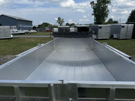 New 2027 Mission MODP7X14 Aluminum 14k Low Pro Dump 2 Foot Sides Dump Trailer FREE TARP KIT FREE ALUMINUM WHEEL UPGRADE