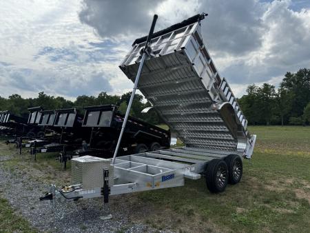 New 2027 Mission MODP7X14 Aluminum 14k Low Pro Dump 2 Foot Sides Dump Trailer FREE TARP KIT FREE ALUMINUM WHEEL UPGRADE