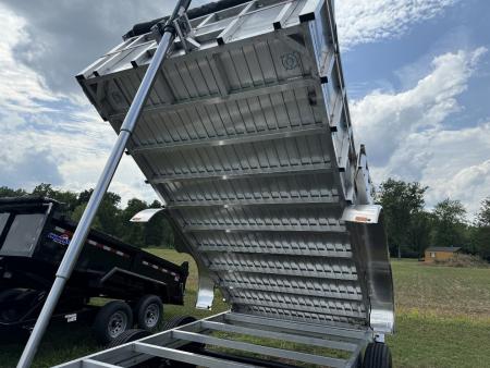 New 2027 Mission MODP7X14 Aluminum 14k Low Pro Dump 2 Foot Sides Dump Trailer FREE TARP KIT FREE ALUMINUM WHEEL UPGRADE