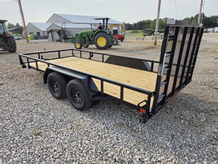 New 2027 Load Trail 83X16 TANDEM 7K TUBE TOP UTILITY W/ 4' SPRING GATE