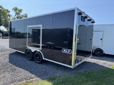 New 2027 E-Z Hauler EZEC8.5X20CH XLT PRO Car Hauler 71 SERIES, 7 FOOT 1 INCH INTERIOR HEIGHT, .080 POLY SIDES, 4 FOOT SIDE ESCAPE DOOR, FREE ALUMINUM WHEEL UPGRADE