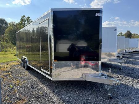 New 2027 E-Z Hauler EZEC8.5X20CH XLT PRO Car Hauler 71 SERIES, 7 FOOT 1 INCH INTERIOR HEIGHT, .080 POLY SIDES, 4 FOOT SIDE ESCAPE DOOR, FREE ALUMINUM WHEEL UPGRADE