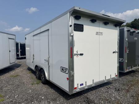 New 2027 E-Z Hauler EZEC8.5X24CH XLT PRO Car Hauler 71 SERIES, 7 FOOT 1 INCH INTERIOR HEIGHT, ELITE ESCAPE DOOR, .080 POLY SIDES, REAR CANOPY, FREE ALUMINUM WHEEL UPGRADE