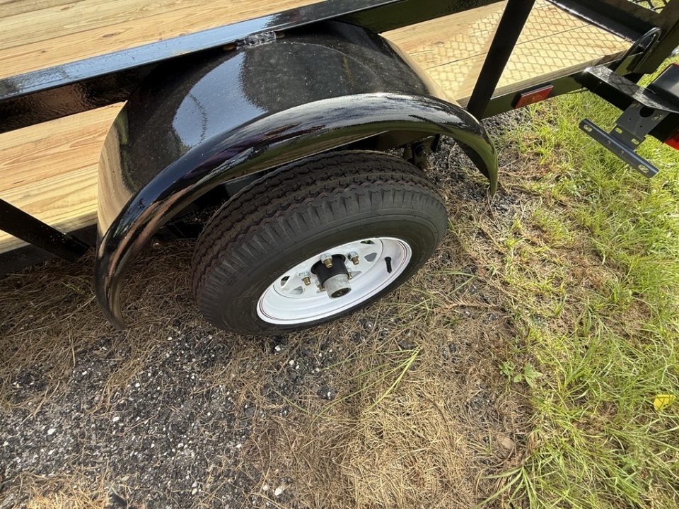 New 2026 5x8 with Mesh Back Gate Utility Trailer with 2000# GVWR N631269