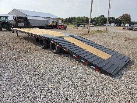 New 2027 Load Trail 102X34 TANDEM PO-PRO GOOSENECK W/12' CLETED TAIL 10K AXLES HYDROJACKS & TUFF WIRELESS