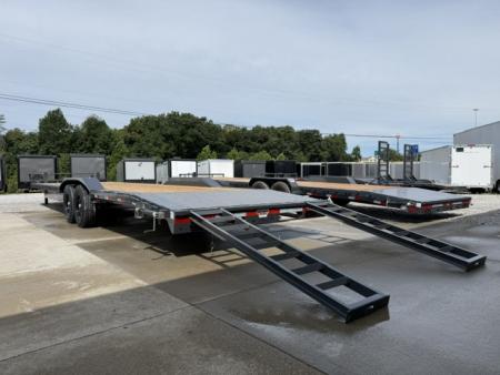 New Lamar Car Hauler 102x32 14K W/4' Dovetail, Tool Box & Winch Plate