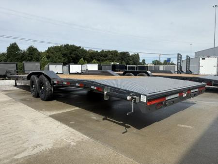 New Lamar Car Hauler 102x32 14K W/4' Dovetail, Tool Box & Winch Plate
