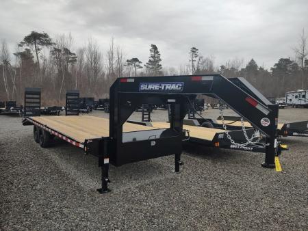 New 2027 Sure-Trac 8.5'X20'+4' SD Deckover Gooseneck Equipment Trailer