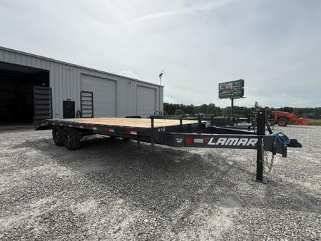 New Lamar Deck-Over 102x20 14K W/ 4' Dovetail & Stand Up Ramps
