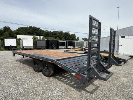 New Lamar Deck-Over 102x20 14K W/ 4' Dovetail & Stand Up Ramps