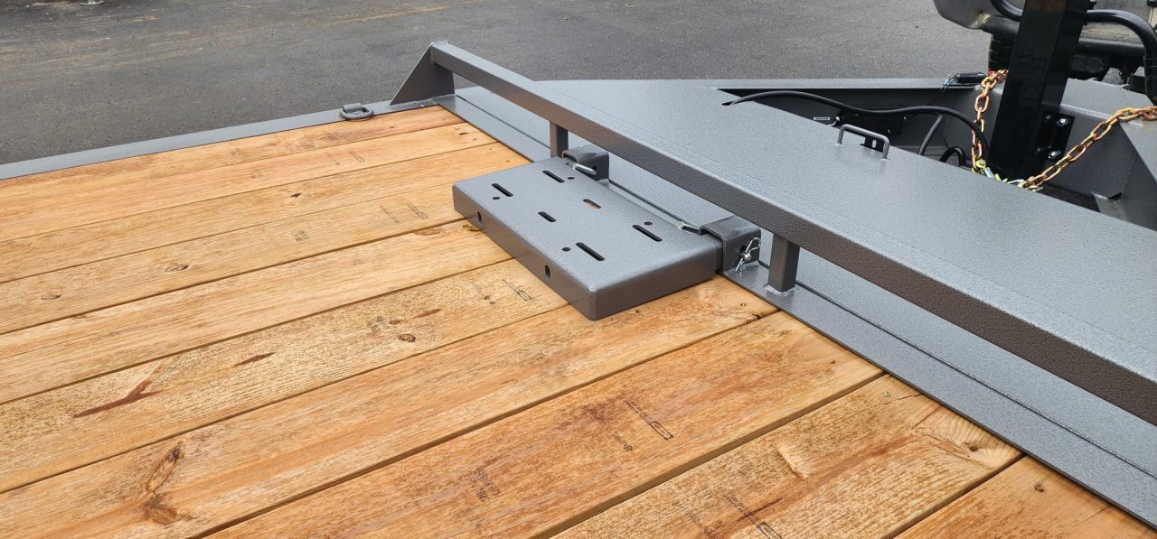 New 7 x 20 EF16 BWISE I-Beam Flat Deck Equipment Trailer 17.6k *Hammertone Gray**FULL WIDTH RAMPS