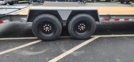 New 7 x 20 EF16 BWISE I-Beam Flat Deck Equipment Trailer 17.6k *Hammertone Gray**FULL WIDTH RAMPS