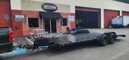 New 7 x 20 BWISE Hydraulic Tilt Bed Car Hauler Car / Racing Trailer 10k