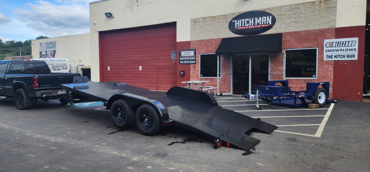 New 7 x 20 BWISE Hydraulic Tilt Bed Car Hauler Car / Racing Trailer 10k