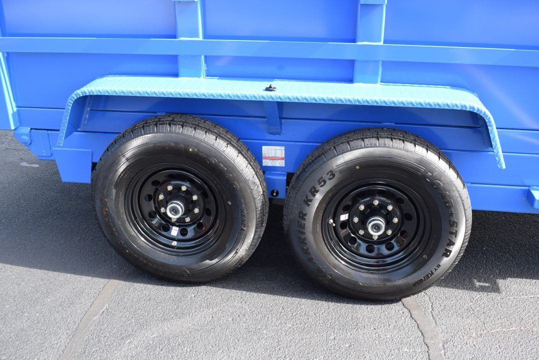 New GRIFFIN 7x14 14K DUMP TRAILER w/ TELESCOPING CYLINDER BLUE
