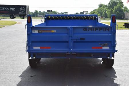 New GRIFFIN 7x14 14K DUMP TRAILER w/ TELESCOPING CYLINDER BLUE