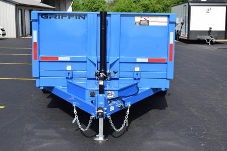 New GRIFFIN 7x14 14K DUMP TRAILER w/ TELESCOPING CYLINDER BLUE
