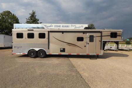 Used 2015 Bison Trailers 3 Horse LQ Trailer