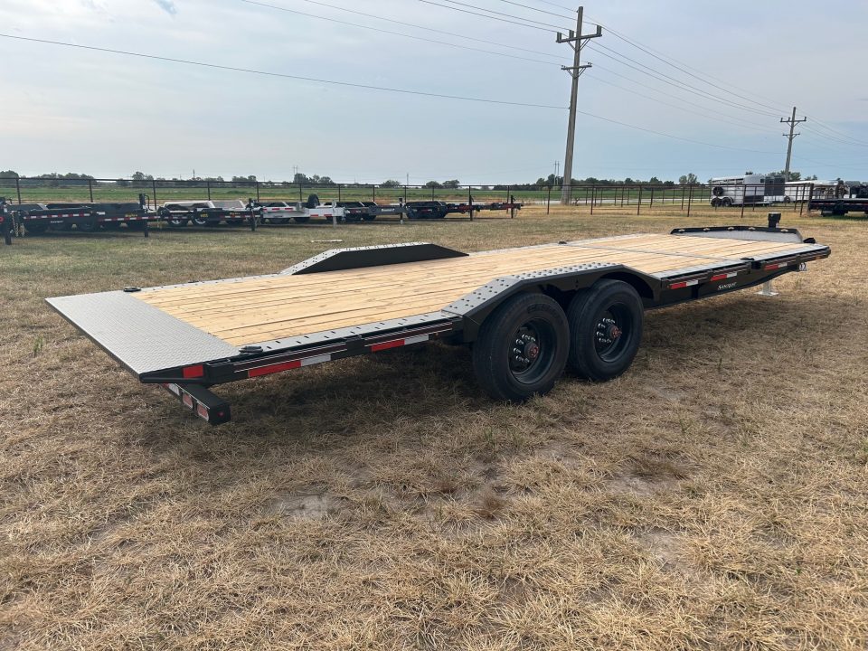 New 2027 Diamond C 102x24 Tandem 23K Pro Tilt w/ 6' Stationary Deck & Drive Over Fenders