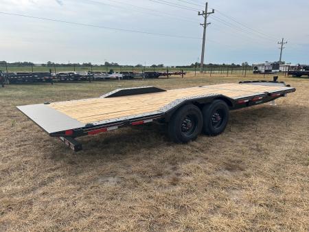 New 2027 Diamond C 102x24 Tandem 23K Pro Tilt w/ 6' Stationary Deck & Drive Over Fenders