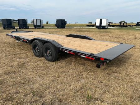 New 2027 Diamond C 102x24 Tandem 23K Pro Tilt w/ 6' Stationary Deck & Drive Over Fenders