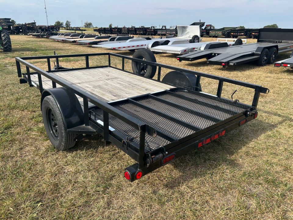 Used 2024 Load 77x12 Single Axle Utility w/ 4' Ramp Gate & Spare Tire
