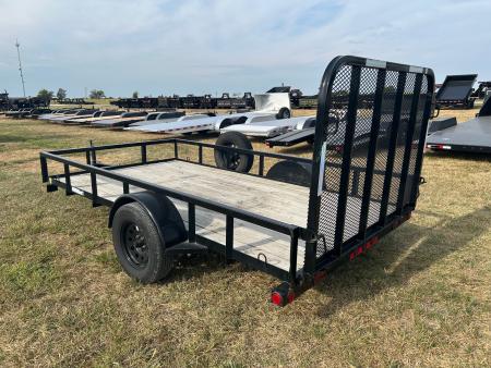 Used 2024 Load 77x12 Single Axle Utility w/ 4' Ramp Gate & Spare Tire