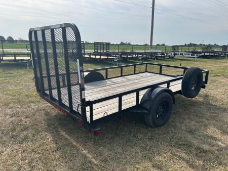 Used 2024 Load 77x12 Single Axle Utility w/ 4' Ramp Gate & Spare Tire