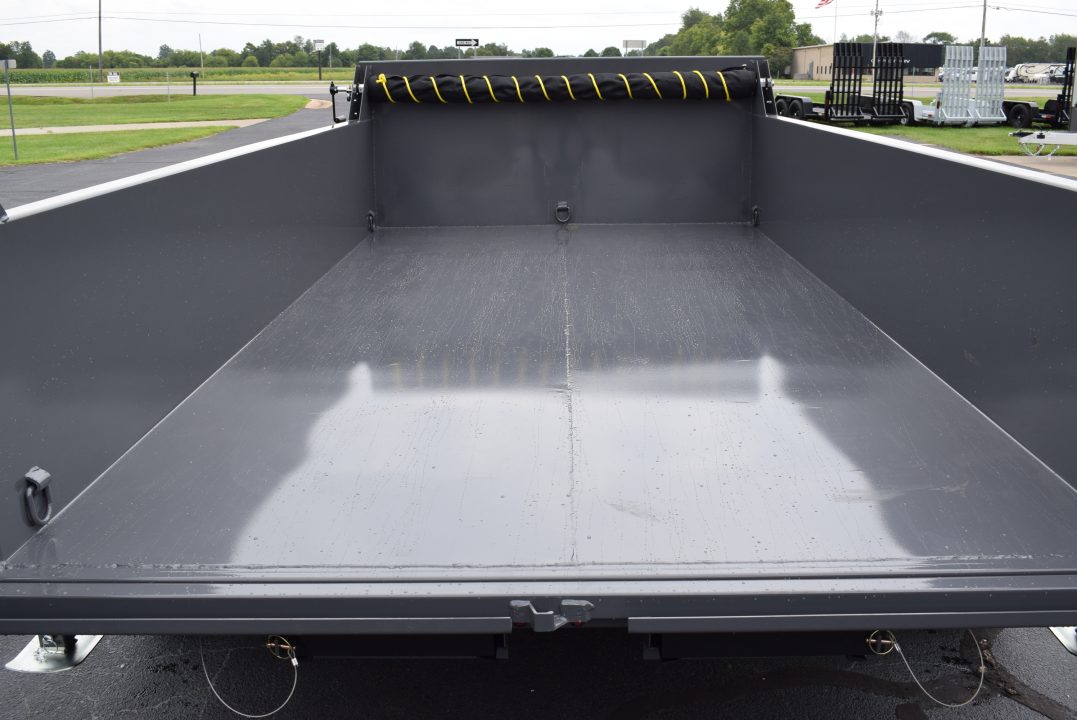 New GRIFFIN 7x14 14K DUMP TRAILER w/ TELESCOPING CYLINDER GREY