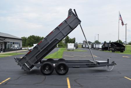 New GRIFFIN 7x14 14K DUMP TRAILER w/ TELESCOPING CYLINDER GREY