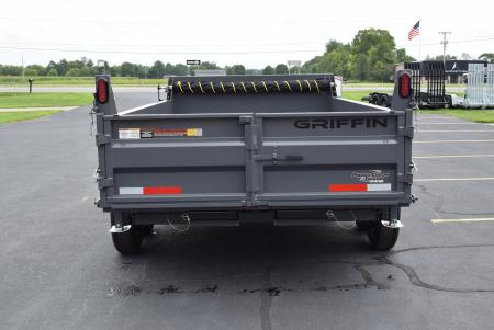 New GRIFFIN 7x14 14K DUMP TRAILER w/ TELESCOPING CYLINDER GREY