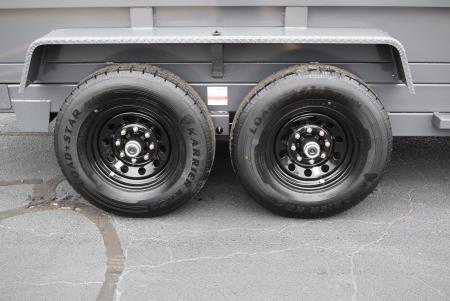 New GRIFFIN 7x14 14K DUMP TRAILER w/ TELESCOPING CYLINDER GREY