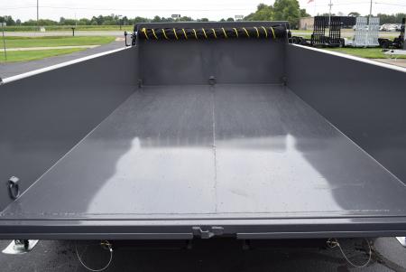 New GRIFFIN 7x14 14K DUMP TRAILER w/ TELESCOPING CYLINDER GREY