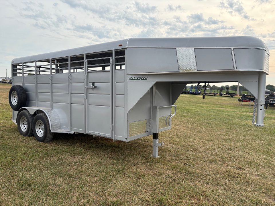 New 2026 Calico 6x16 Tandem 7K GN Stock Trailer W/ 1 Cut Gate