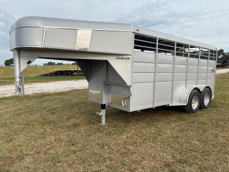 New 2026 Calico 6x16 Tandem 7K GN Stock Trailer W/ 1 Cut Gate